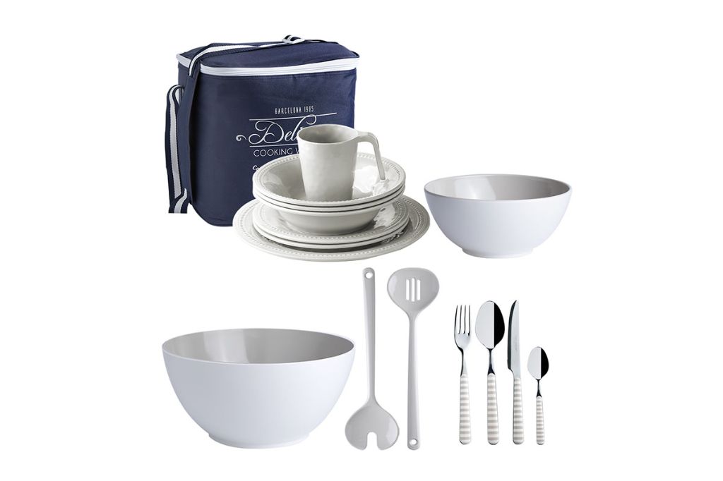 Unbreakable Crockery Basket Set Harmony Lagoon